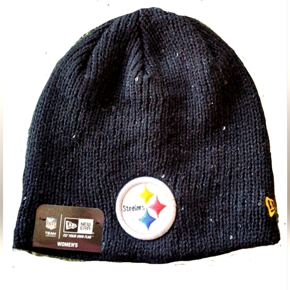 NFL Steelers Women's Black Sparkle Beanie New Era Cap Hat new with tags - Picture 1 of 5